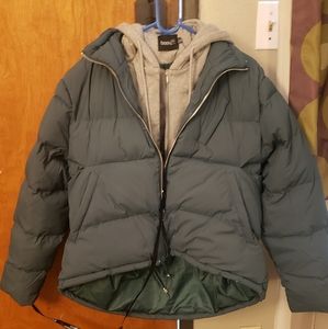 BooHoo Jersey Hooded Padded Jacket